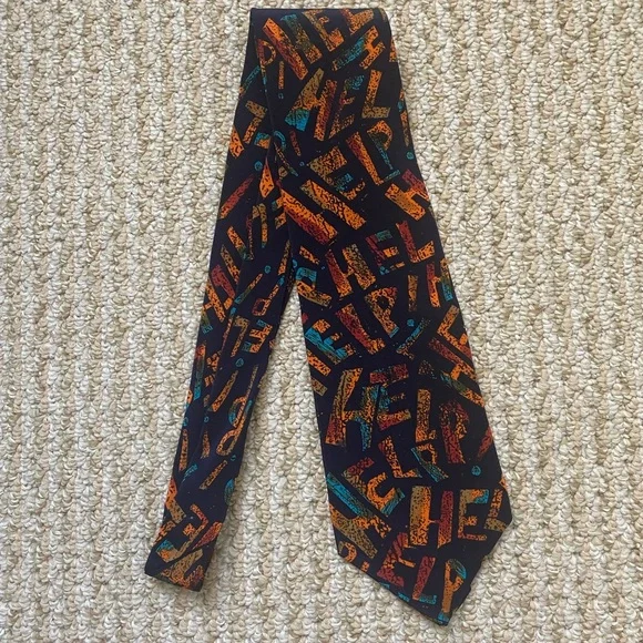 THE BEATLES | Vintage HELP 100% Silk Print Tie - Picture 8 of 8